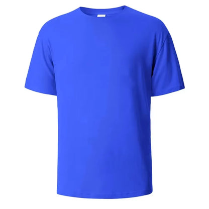 2026 New Eco Friendly Comfortable Pure White Heavy T Shirt Mens Summer Pure Cotton Short Sleeve Unisex Streetwear Fashion