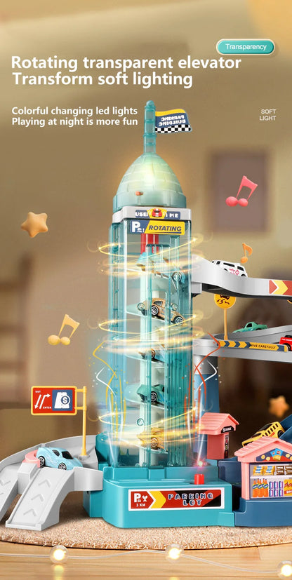 KBDFA Lion Theme Car Track For Children Diecasts Holiday Gifts Birthday Hot Wheels Kids Educational Race Toys Racing Rail Cars