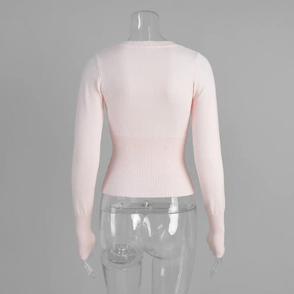 Tuularose Autumn Fashion Knitwear Cardigan Top Female Ribbed Patchwork Slim Casual Cropped Inner Top Women Knit Cardigan Outwear