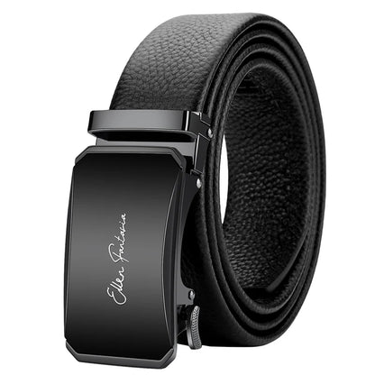 Genuine Leather Belt - Adjustable Men’s Ratchet Belt | Metal Buckle, Durable Cowhide Strap