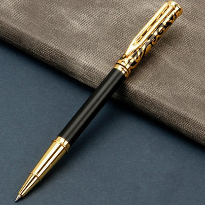 High Quality Luxury Metal Gel Pen Sculpture Pattern Roller Pen Office School Stationary Pen Customized Logo Name Gift
