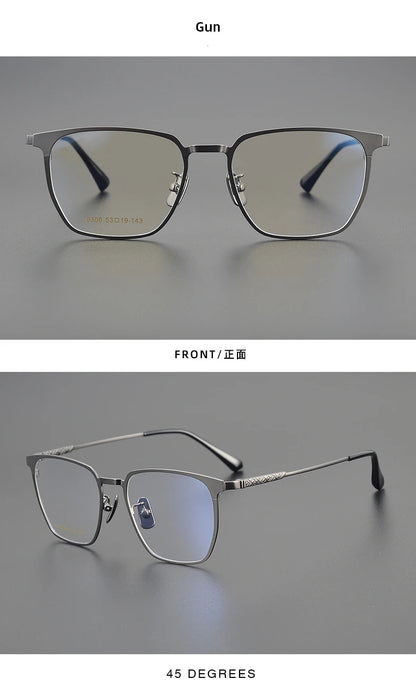 Titanium Reading Glasses - Ultralight Square Frame With Photochromic Lenses
