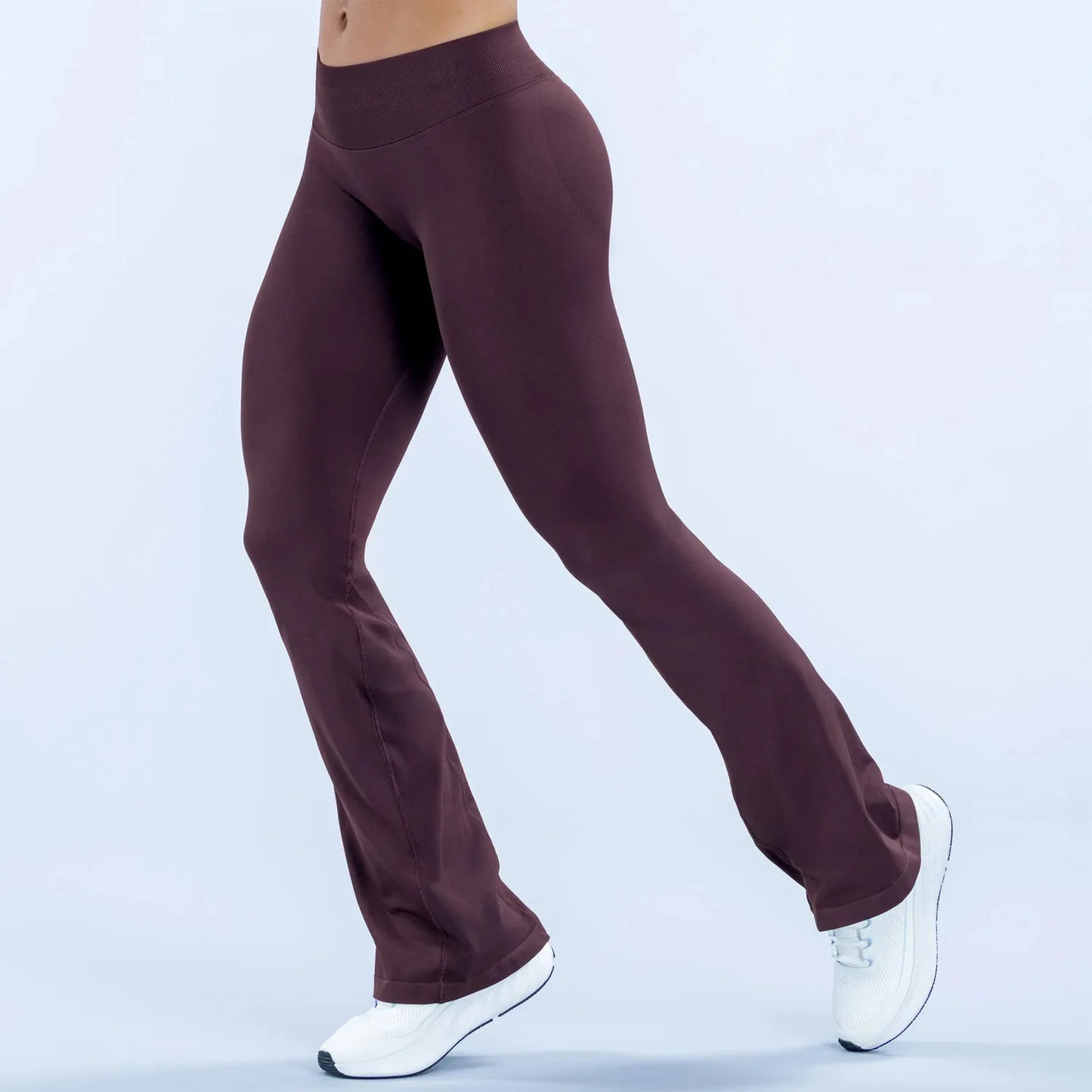 D-logo Vision Flares Women Seamless Gym Yoga Pants High Cross Waist Fashion Sports Leggings Fitness Wide-leg Workout Trousers