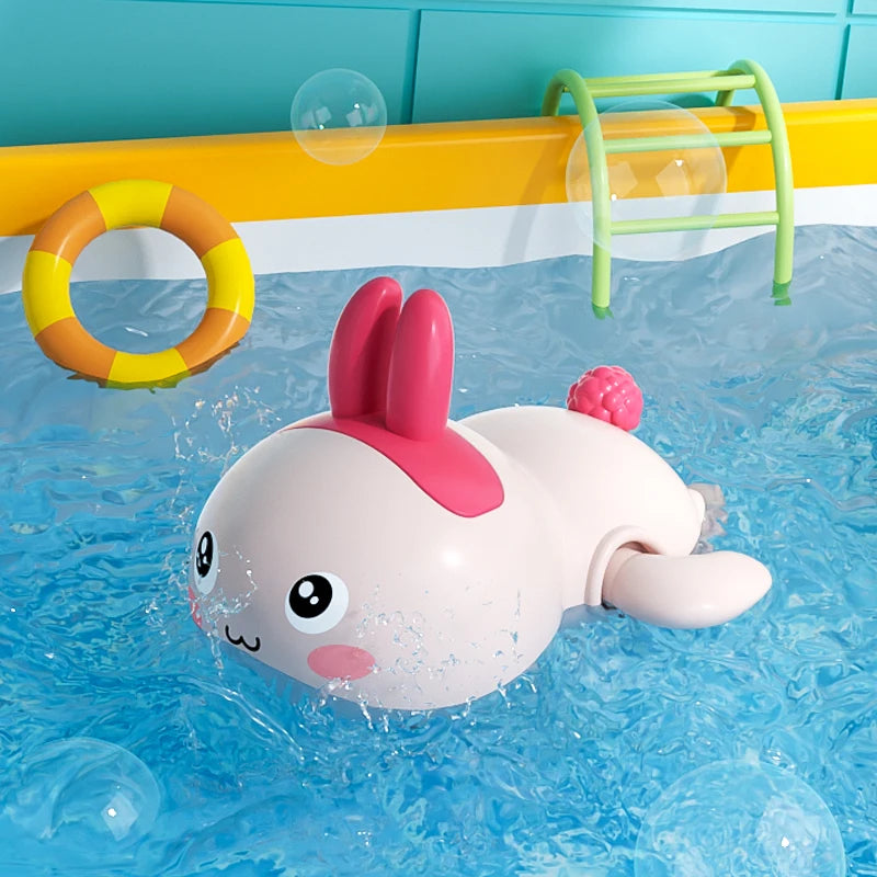 Bath Bathtub Toys for Toddlers 1 2 3 Years Old Duck Rotatable Waterwheel Bathroom Strong Suckers Water Scoop Fun Bath Toys Gifts