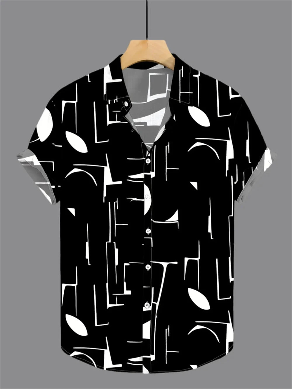 Simple Men's Shirt 3D Printed Retro Fashion Topshort Sleeve Beach Sweatshirt Street Hawaii Short Sleeved Shirt Men's Clothing