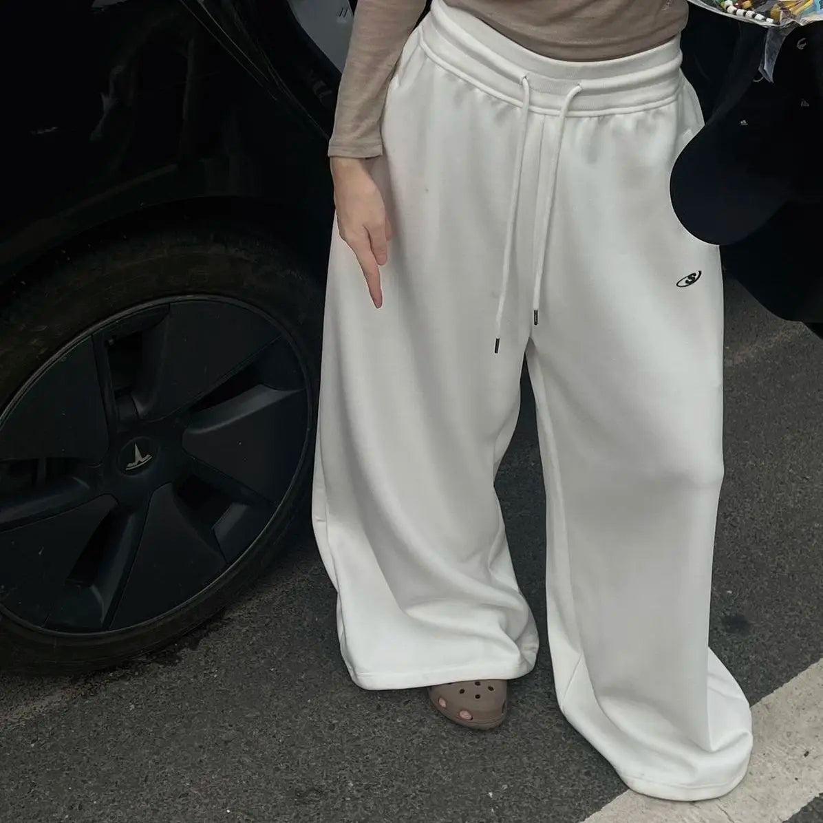 Y2K Black Striped Women Cargo Pants Korean Fashion Wide Leg Baggy Trousers Streetwear Autunm Harajuku Hip Hop Oversized Loose