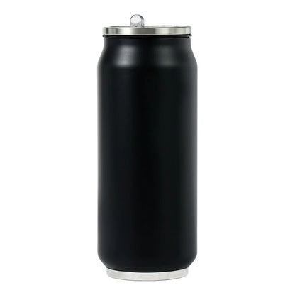 500ML 304 Stainless Steel Cola Can Thermos Custom LOGO Vacuum Cup Flask Portable Double Layers Straw Cup Water Bottle Mug