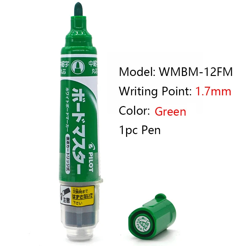 Pilot Whiteboard Marker Pen Stationery White Board Markers 1.7/2.2-5.2/2.3MM Tips Dry-Erase Refillable Liquid Ink School Office