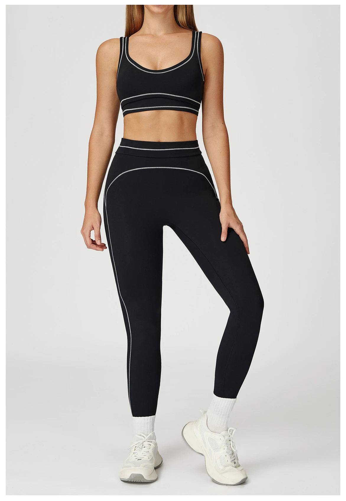 Fitness Suit 2PCS Yoga Set Women's Tracksuit Sports Outfits Gym Running Push Up Sportswear Legging Athletic Wear Workout Clothes