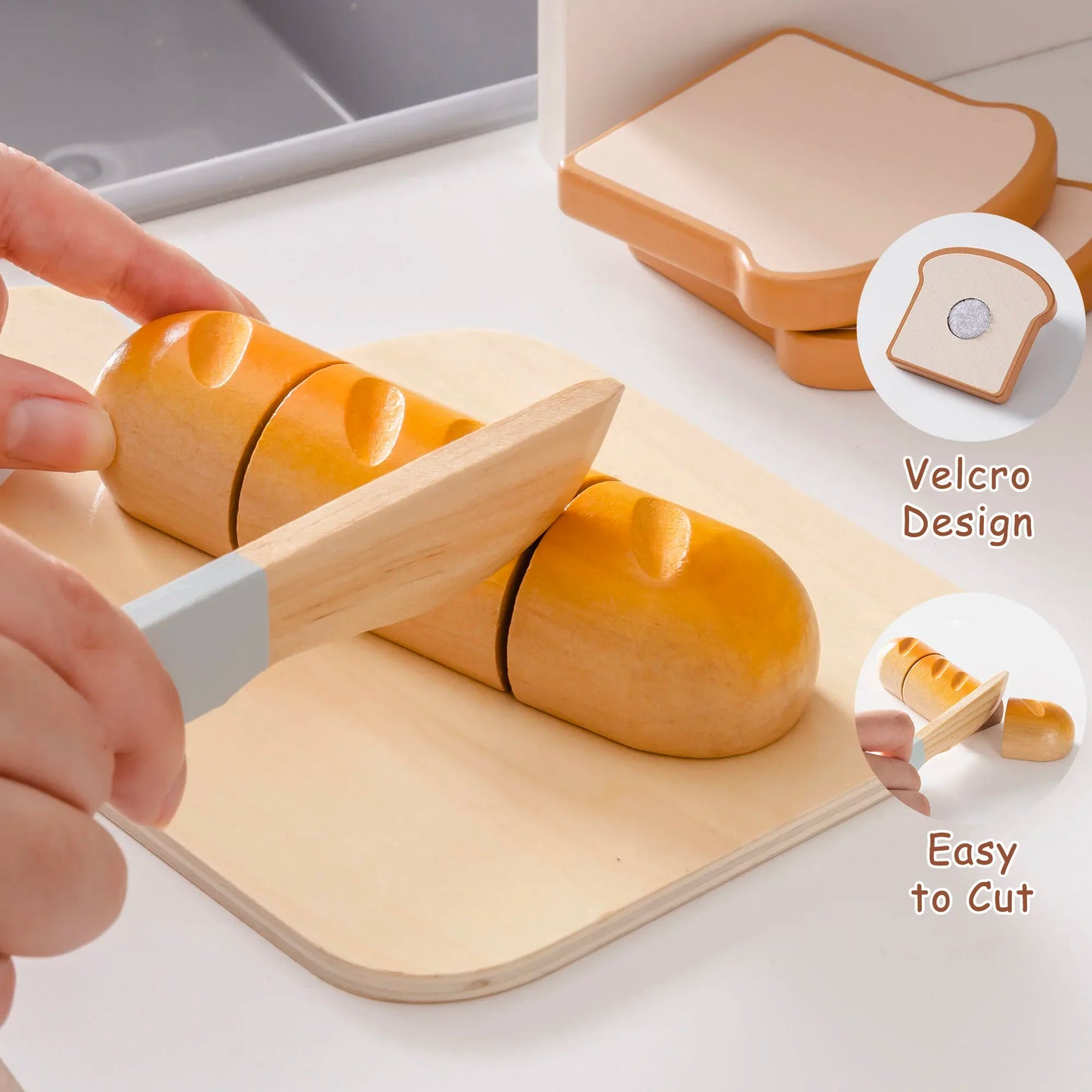 Robotime Robud Kitchen Pretend Toy Wooden Classic Game Educational Toy For Children Kids Gift Cutting Fruit Vegetable Food Set