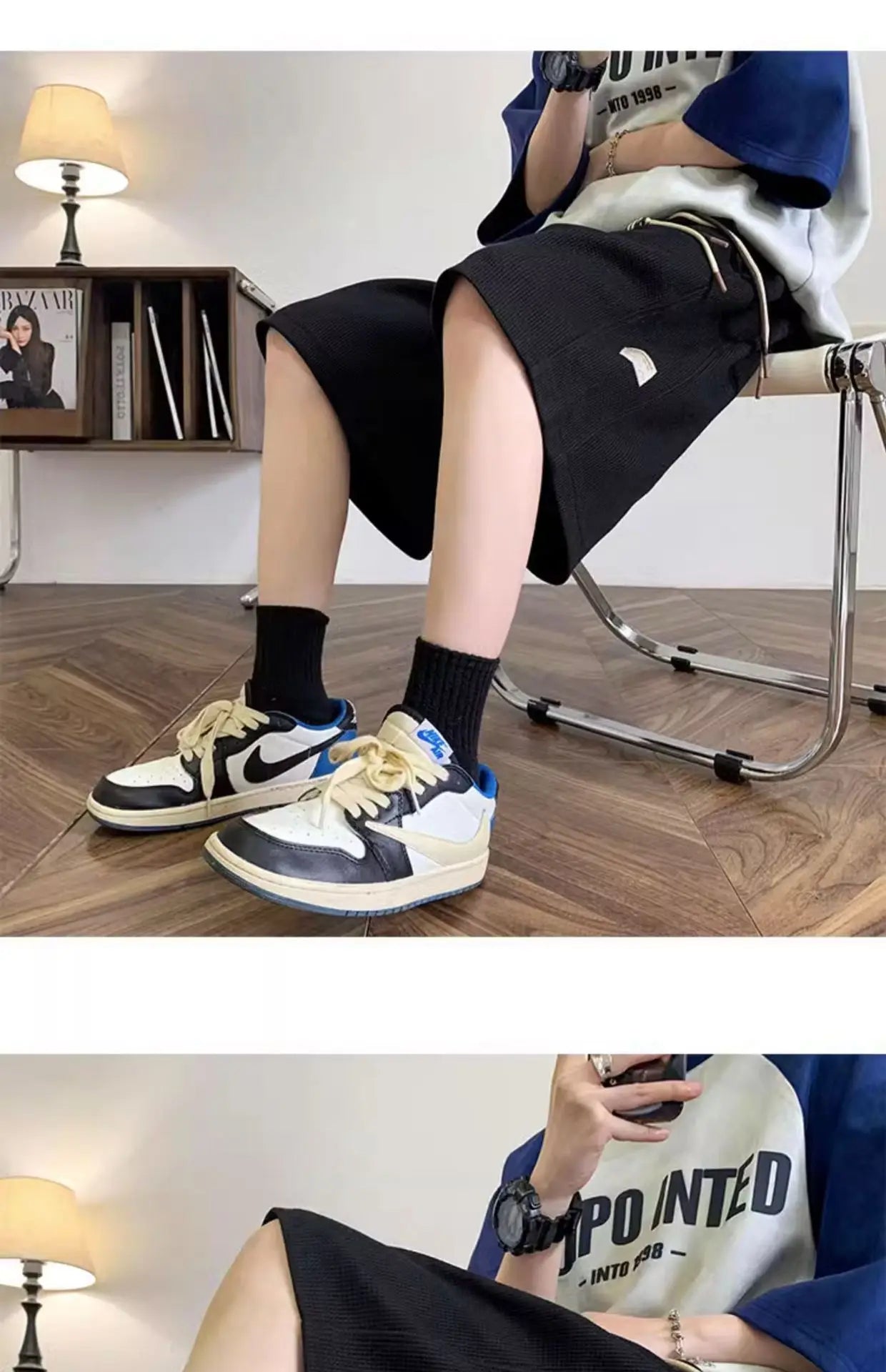 Korean Summer Men's Running Shorts Gym Wear Fitness Workout Shorts Sport Pants Tennis Basketball Soccer Training Waffle Shorts