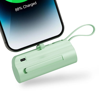 Mini Power Bank Portable 4500mAh Power Phone Charger Capsule Dual USB-C Ports For IPhone16/ 15/15 plus/15 pro/15 pro Max/Android