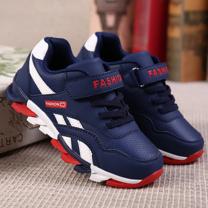 Kids Running Shoes - Lightweight Breathable Children Sneakers with Hook & Loop Closure