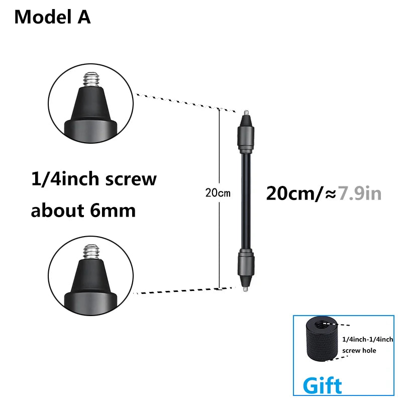 Flexible Arm Monopod Selfie Stick Rod Mount Holder Stands for Mobile Phones for Gopro Hero DJI OSMO Insta 360 Cameras Tripod