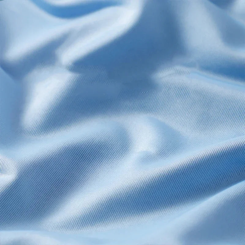 Mens Ice Silk Boxer Shorts 3-Pack - Breathable Ultrathin Underwear in Black Blue Light Gray