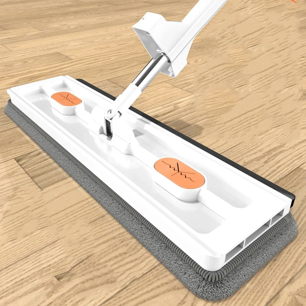 360 Rotating Microfiber Flat Mop - Self-Contained Lazy Floor Cleaner