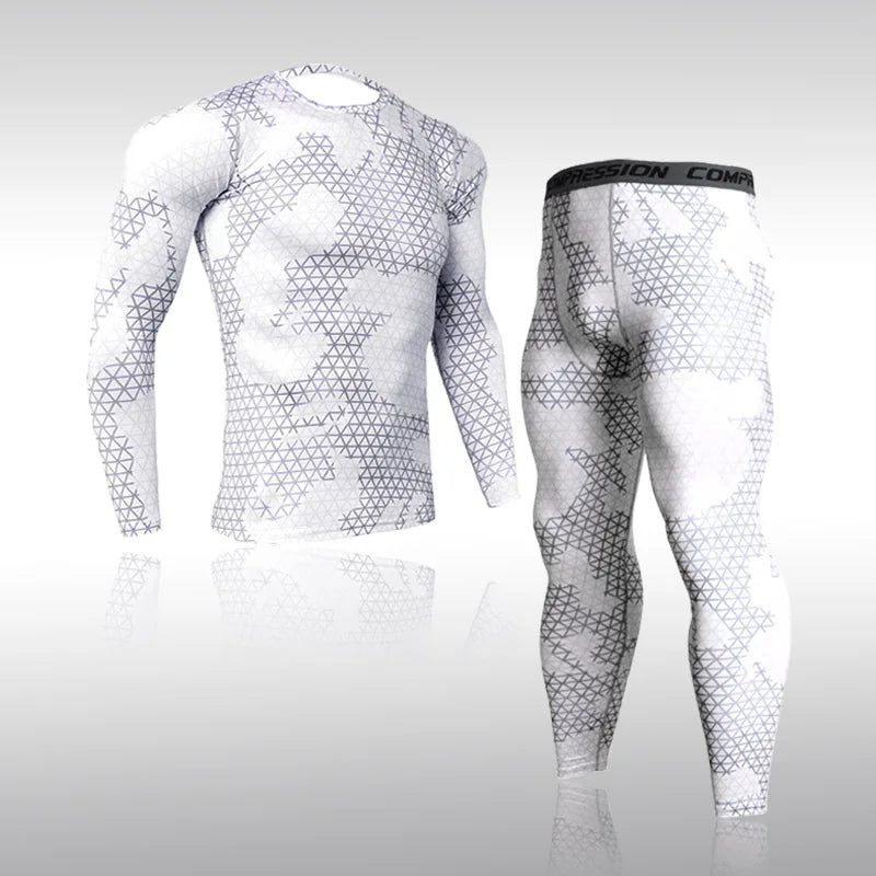 Men's Compression Gym Tights - Muscle Support Workout Pants | Quick Dry Sportswear Set
