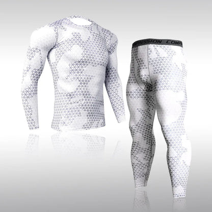 Men's Compression Gym Tights - Muscle Support Workout Pants | Quick Dry Sportswear Set