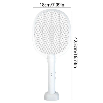 Rechargeable Foldable Electric Mosquito Swatter Photocatalyst Mosquito Trap Lamp Dual-use Electric Shock Bug Zapper For Indoor