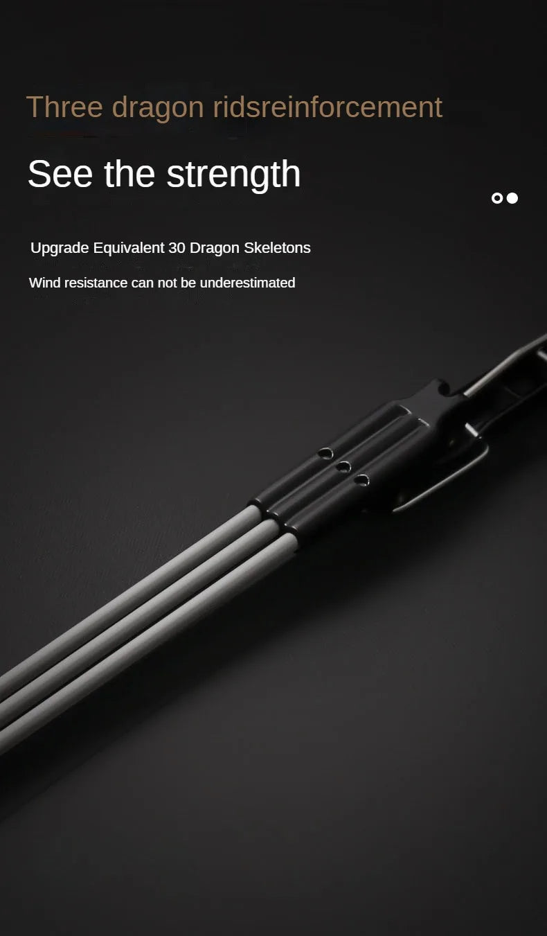 Windproof UV protection casual folding UPF50+automatic umbrella handle curved handle design, stylish design compact sun and rain