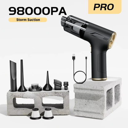 Mini Car Vacuum Cleaner - Cordless Wireless Car Cleaner with HEPA Filter & Powerful Suction