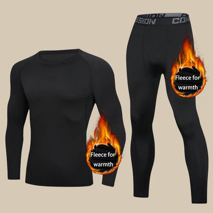 Best-Selling Men's Underwear Thermal Set, Double Warmth for Autumn and Winter, Comfortable for Sports Wear