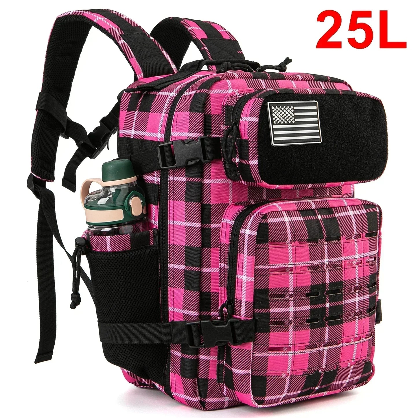 Tactical Backpack - 2545L Outdoor Rucksack with Dual Cup Holder for School Gym and Camping