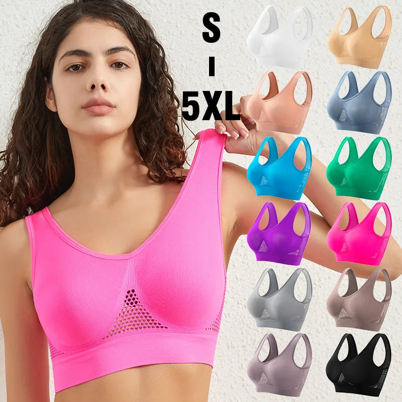 Push-Up Bras Seamless Bra Wire Free Breathable Brassiere - Comfortable Sports Bralette S-5XL
