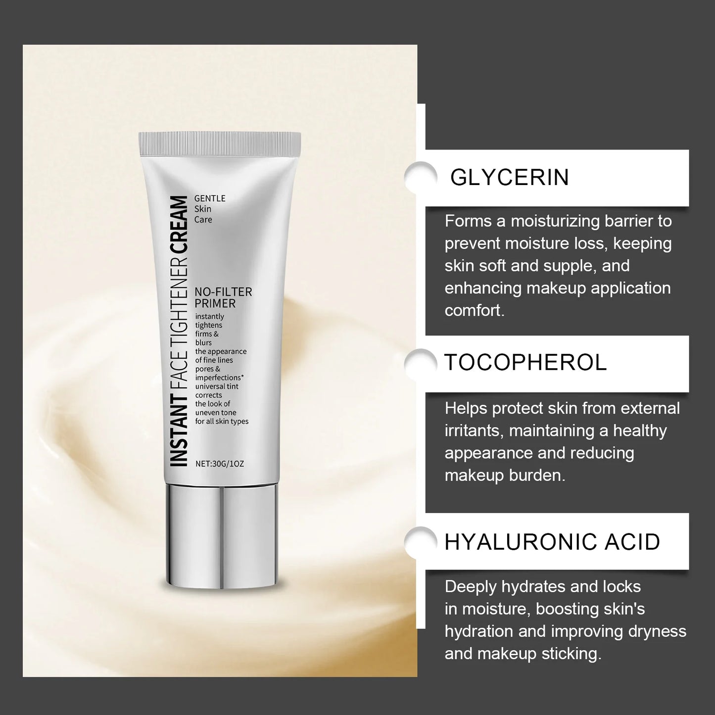 Facial Skin Makeup Primer Moisturizing Skin Color Fine Wrinkle Care Deep Moisturizing Mild Care Cream Protect Not Irritating