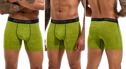 4pcs Men's Panties Sexy Underpants Mens Polyester Boxer Short Brand Underwear For Man Boxers Breathable Trunks M-XXXXL