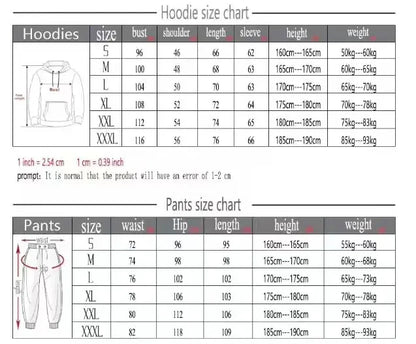 2026 Men's Suit Sporty Set - New Fall_Winter Two-Piece Couple Sweatshirt and Drawstring Casual Pants