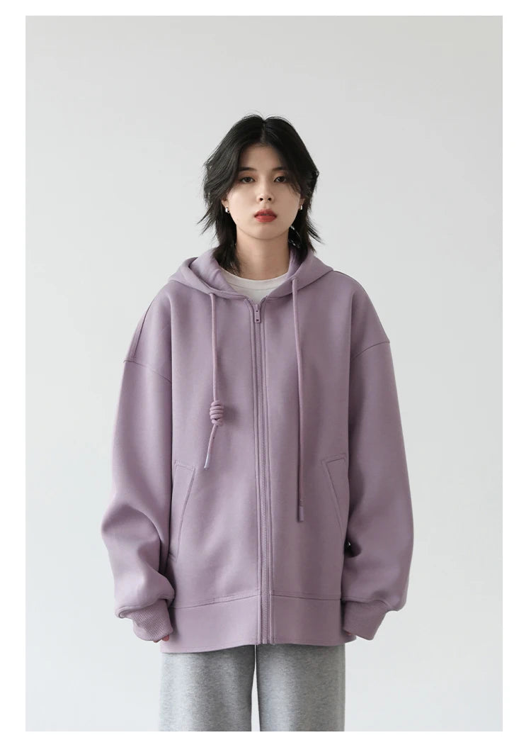 CHIC VEN Women Sweatshirts Hoodies Solid Loose Casual Hooded Female Tops Lady Coat Medium Length Overcoat Spring Autumn 2025