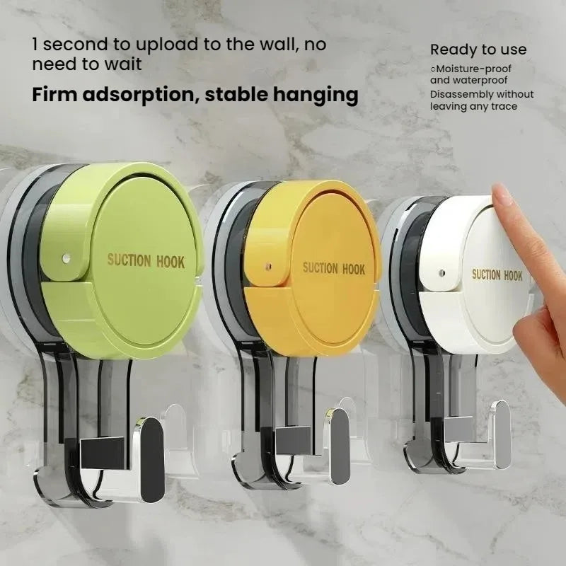 Wall Mounted Vacuum Suction Cup Hook - No-Drill Removable Key  Towel Hanger for Bathroom  Kitchen - ZOOMNSTORE