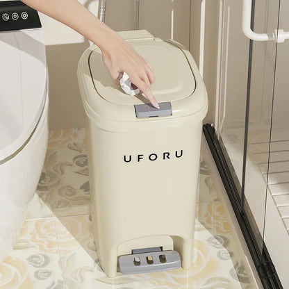Double Pedal Trash Can 10L20L - Large Capacity Foot-Push Bin for Kitchen Bathroom Living Room