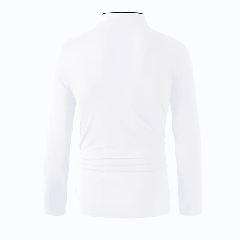 Men's Long Sleeve T-Shirt – Breathable Polyester Knit Fabric Casual Summer Top