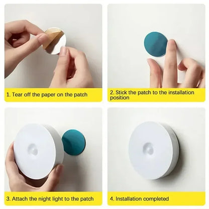Motion Sensor Light Led USB NightLights Rechargeable Lamp for Bedroom Staircase Hallway Wardrobe Cupboard Lighting