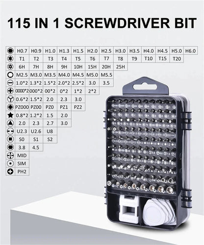 Precision Screwdriver Set - 115117 Magnetic Hex Bits for Xiaomi Mac PC iPhone Repair - ZOOMNSTORE