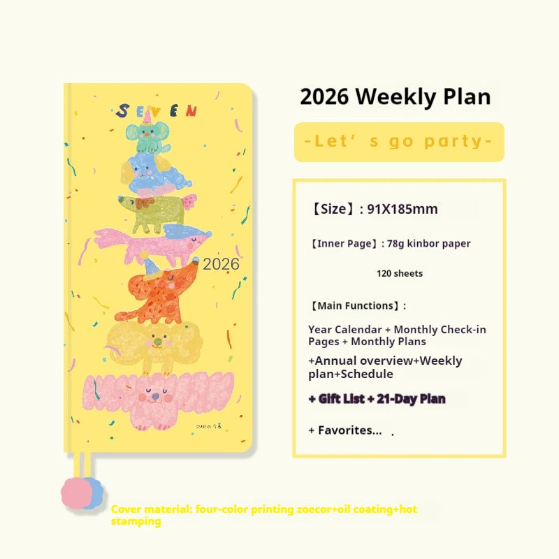 2026 Weekly Planner - Pocket Size Notebook | Week Plan Notepad & Daily Writing Book