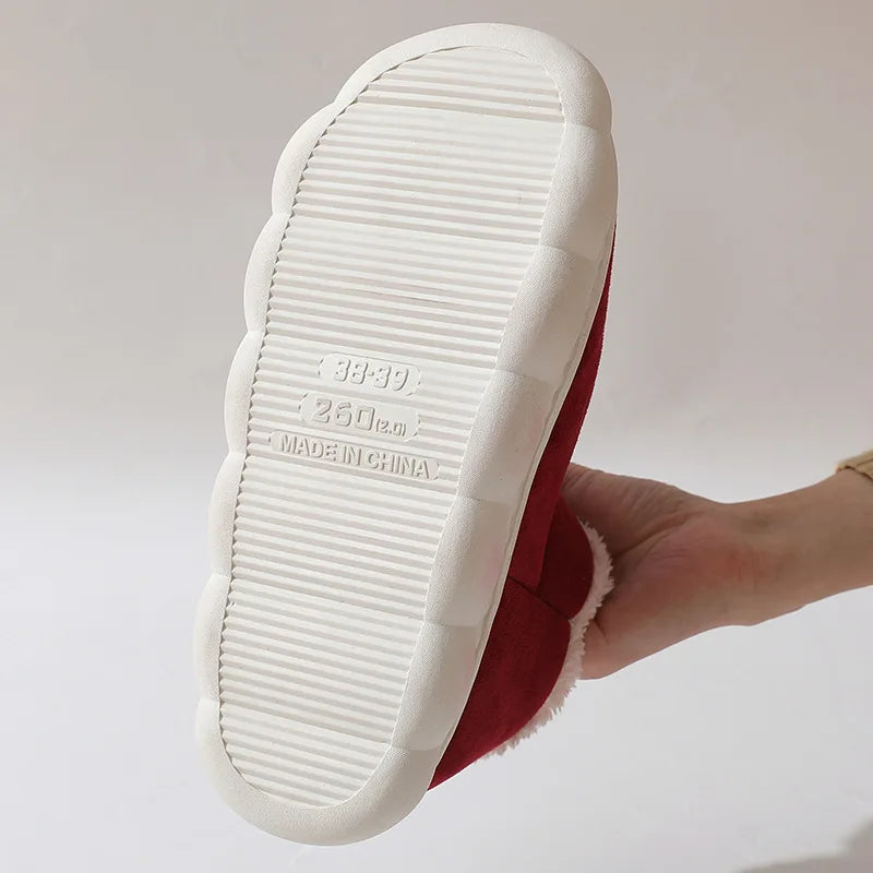 Mens Plush Indoor Slippers - Soft Fluffy Cotton House Shoes - ZOOMNSTORE