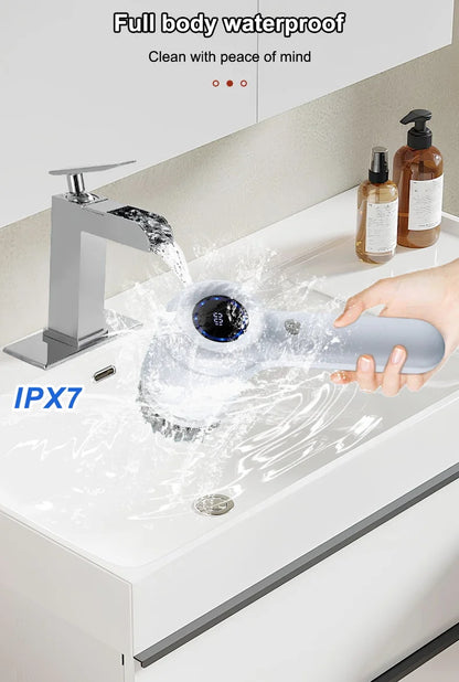 USB Electric Rotary Scrubber Cleaning Brush,With 5 Brush Head Electric cleaning brush,For ,Kitchen,Bathtub Tile Scrubber