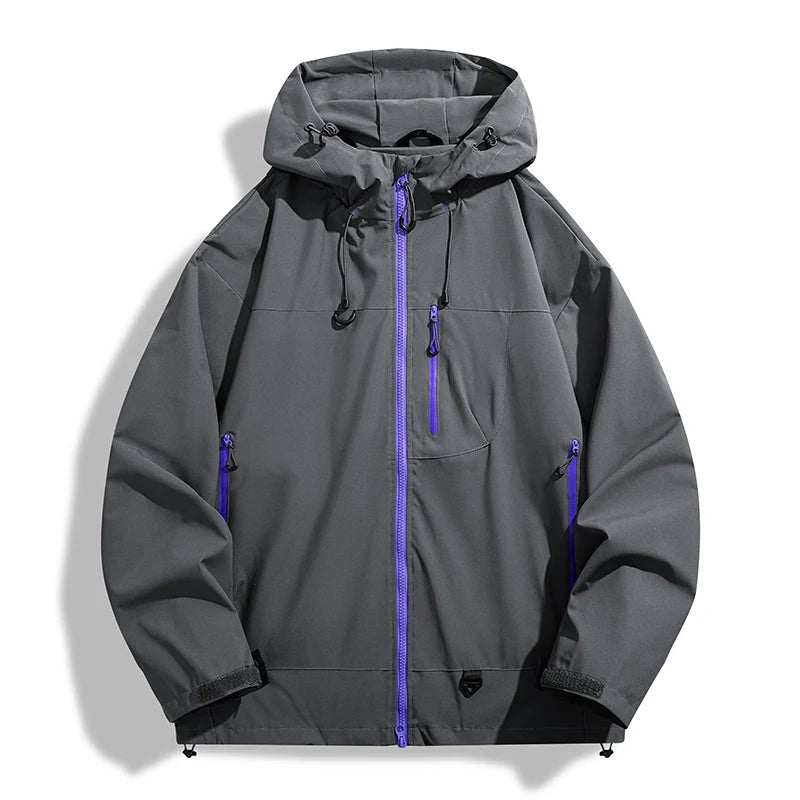 Waterproof Windbreaker Jacket – Lightweight Unisex Hiking Coat With Adjustable Storm Hood