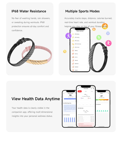 2026 Women Smart Bracelet With Heart Rate Monitor Activity Fitness Tracker Sports Wristband Waterproof Smart Watch Men Smartband