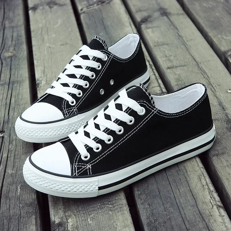 Men Canvas Shoes Student Board Shoes Fashion Fashion Shoes Soft Wear Wear Casual Sports Shoes Lace Design Fashion Low Cut Shoes