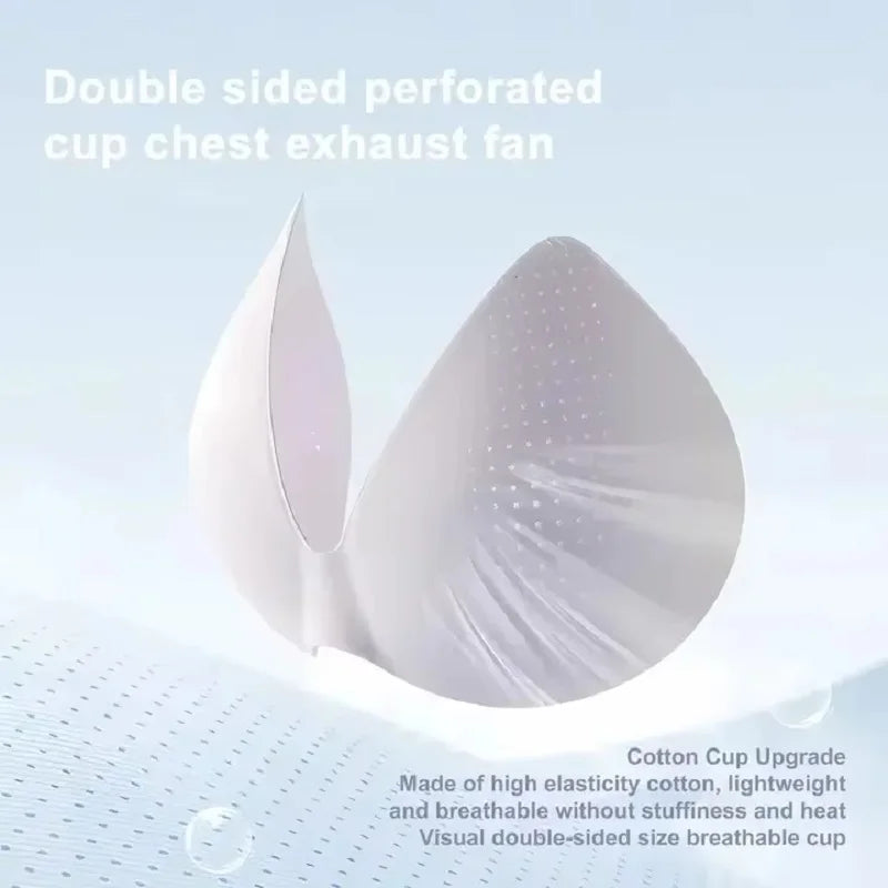 Ultra-Thin Breathable Ice Silk Top Bra Women's Seamless Back Halter Vest Wrap Bra Small Chest Together