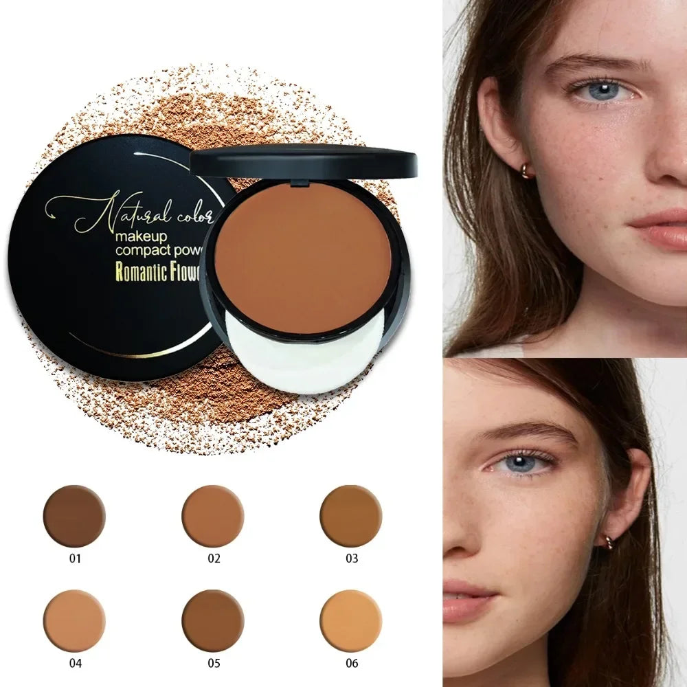 6-color Dark Powder Bronze Powder Dark Skin Foundation Oil Control Concealer Brighten The Face Create 3D Highlight Shadow Makeup