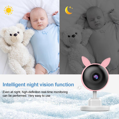 Damini 720p HD baby monitor IR night vision breastfeeding reminder temperature detection lullaby 2.4G wireless connection