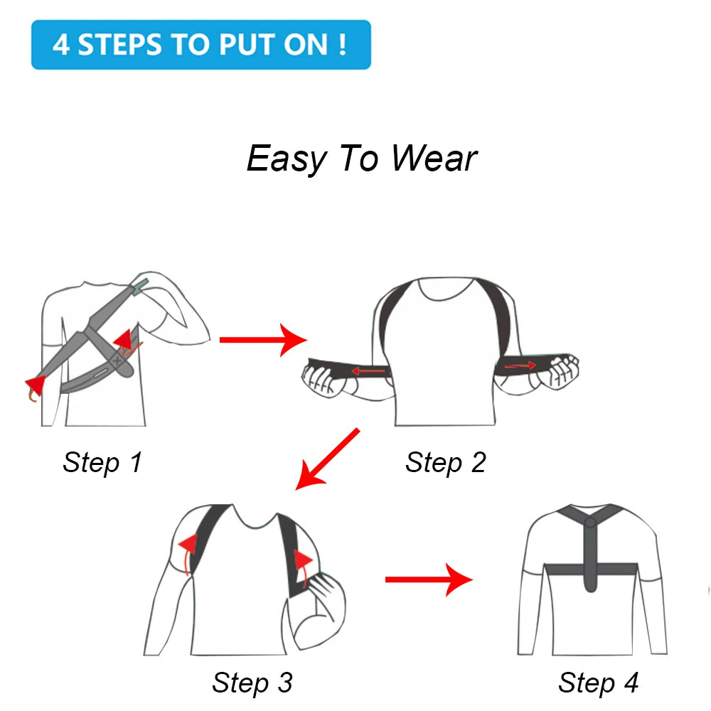 YANBIGUO Back Brace Posture Corrector for Women&Men,Adjustable Upper Back&Shoulder Brace Straightener,Relieve Pain Neck/Shoulder