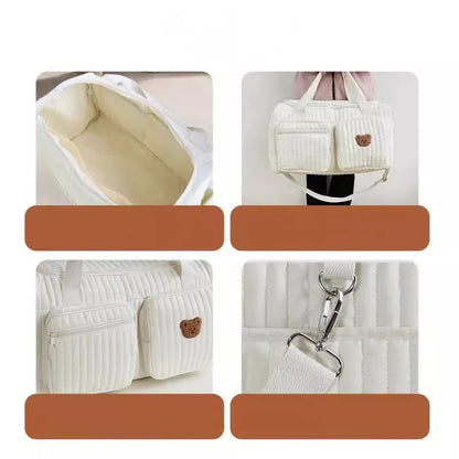 Large Capacity Mommy Bag for Women Totes Baby Diaper Nappy Bags Shoulder Cotton Ladies Maternity Shopping Bags