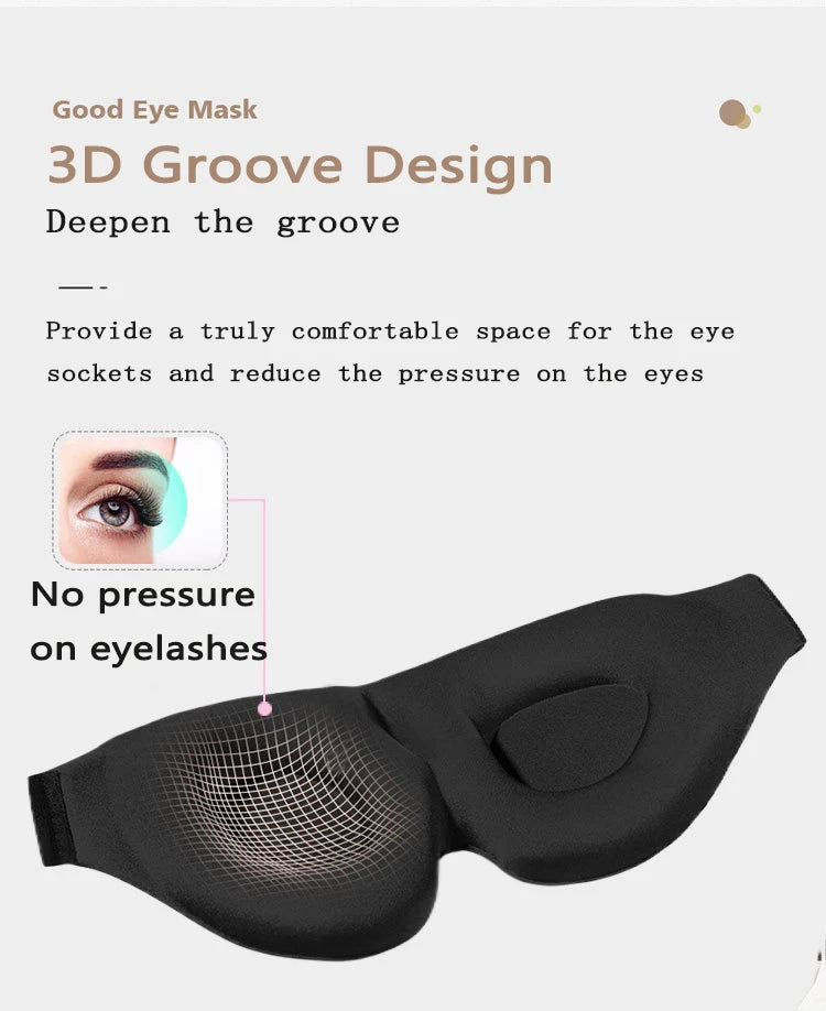 3D Sleeping Mask Block Out Light Sleep Mask For Eyes Soft Sleeping Aid Eye Mask for Travel Eyeshade Night Breathable Slaapmasker