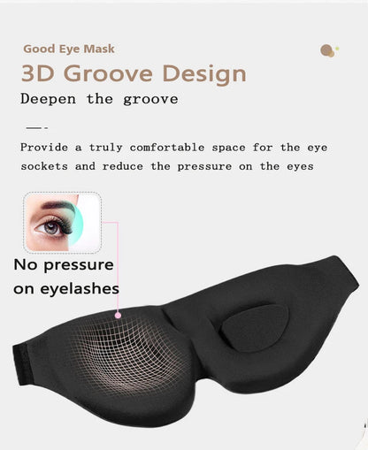 3D Eye Mask for Sleeping Contoured Cup Blindfold Concave Molded Night Sleep Mask Block Out Light with Women Men  Cute Sleep Mask